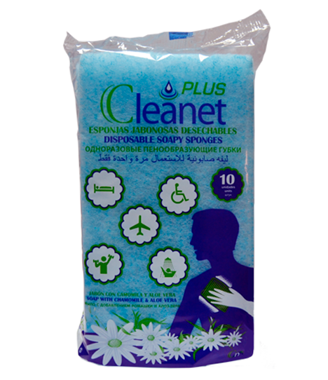 Cleanet Plus 20x12, soapy sponge (10 units/bag)
