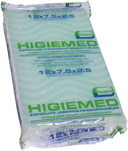 [01EF0127525-48] Higiemed®, Seifenschwamm 50x12x7,5x2,5 (einzeln verpackt)